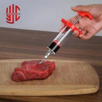 Plastic Marinade Injector Syringe with Screw-on Meat Needle