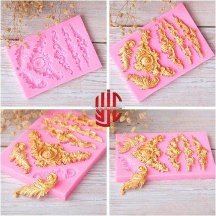 Silicon Royal Laces Baroque Collection Chocolate Paste Mold 5 Cavities