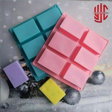 Silicon Rectangle Soap Mold Six Cavities
