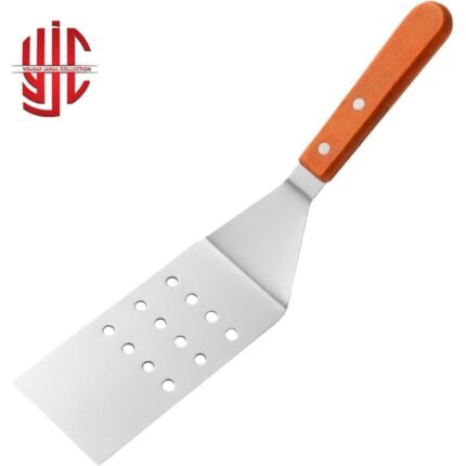 Perforated Pizza Lifter Spatula Wooden Handle