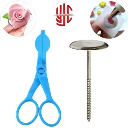 Plastic Cake Scissor and Steel Nail Set