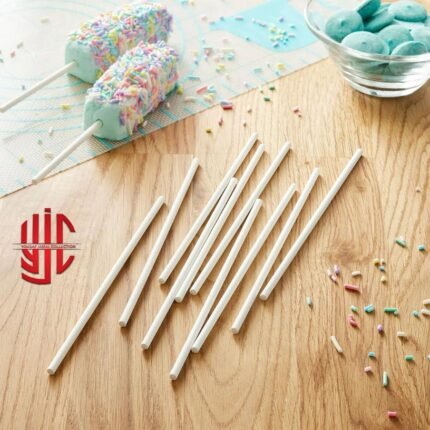 Food Grade 50 Pieces Paper Lollipop Sticks In 3 Sizes
