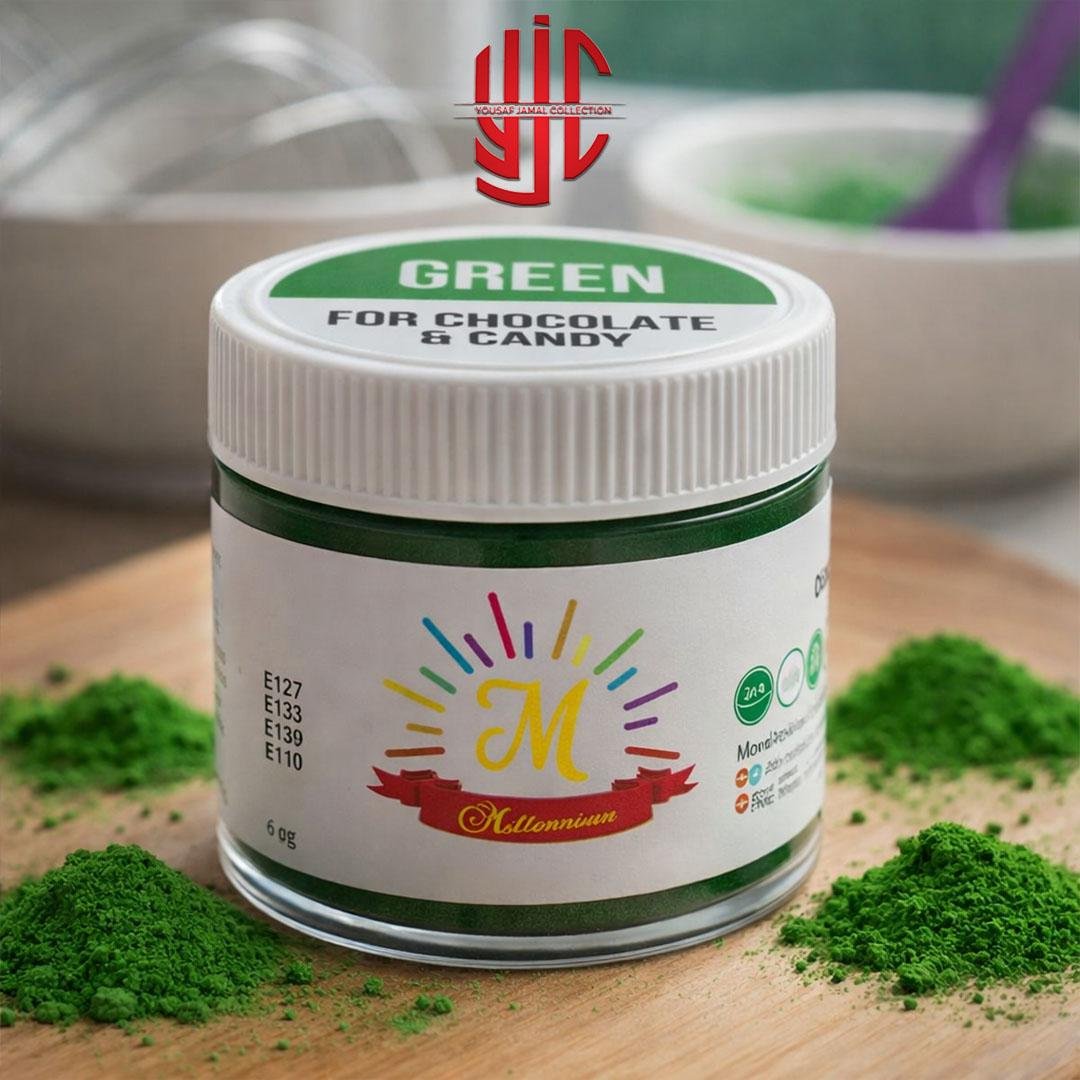 yjc-CFCL-086-1.jpg Millenium Green Candy & Chocolate Powder Color 6 Gram - Image 1