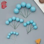 Glossy Sky Blue Faux Balls 20 Pcs Pack