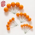 Glossy Orange Faux Balls 20 Pcs Pack