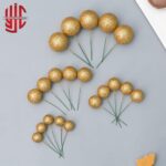 Glitter Golden Faux Balls 20 Pcs Pack