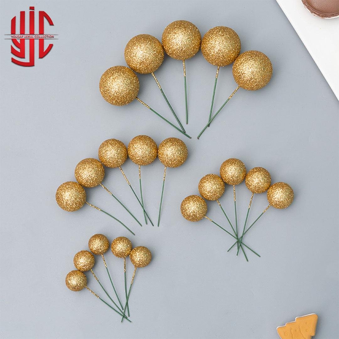 yjc-DCBL-020-1.jpg Glitter Golden Faux Balls 20 Pcs Pack - Image 1