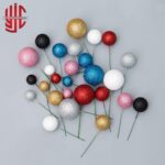 Glitter Silver Faux Balls 20 Pcs Pack - Image 2
