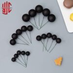 Glitter Black Faux Balls 20 Pcs Pack