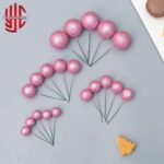 Glitter Baby Pink Faux Balls 20 Pcs Pack