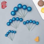 Glitter Blue Faux Balls 20 Pcs Pack