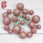 Glitter Copper Faux Balls 20 Pcs Pack