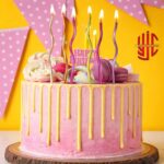 Multi Color Curvy Cake Candles 6 Pieces Set