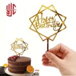 Acrylic Cake Topper Happy Birthday Squares