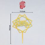 Acrylic Cake Topper Happy Birthday Squares - Image 2