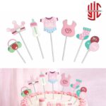 Paper Cake Topper It's a Girl 7 Pieces