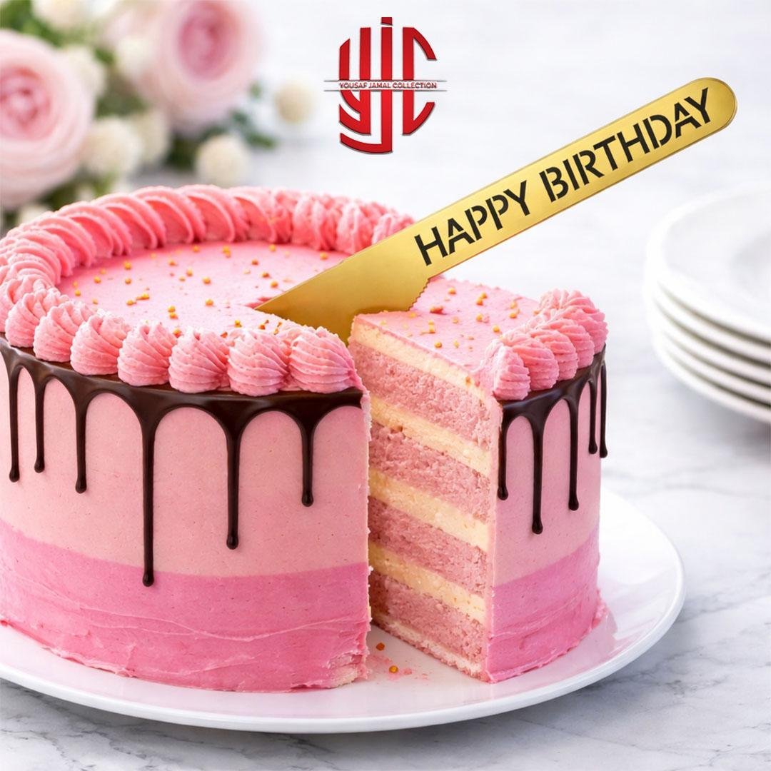 yjc-DCTP-018-1.jpg Acrylic Happy Birthday Golden Knife - Image 1