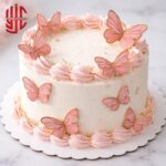 Butterfly Baby Pink Paper Topper 12 Sticker Sheet