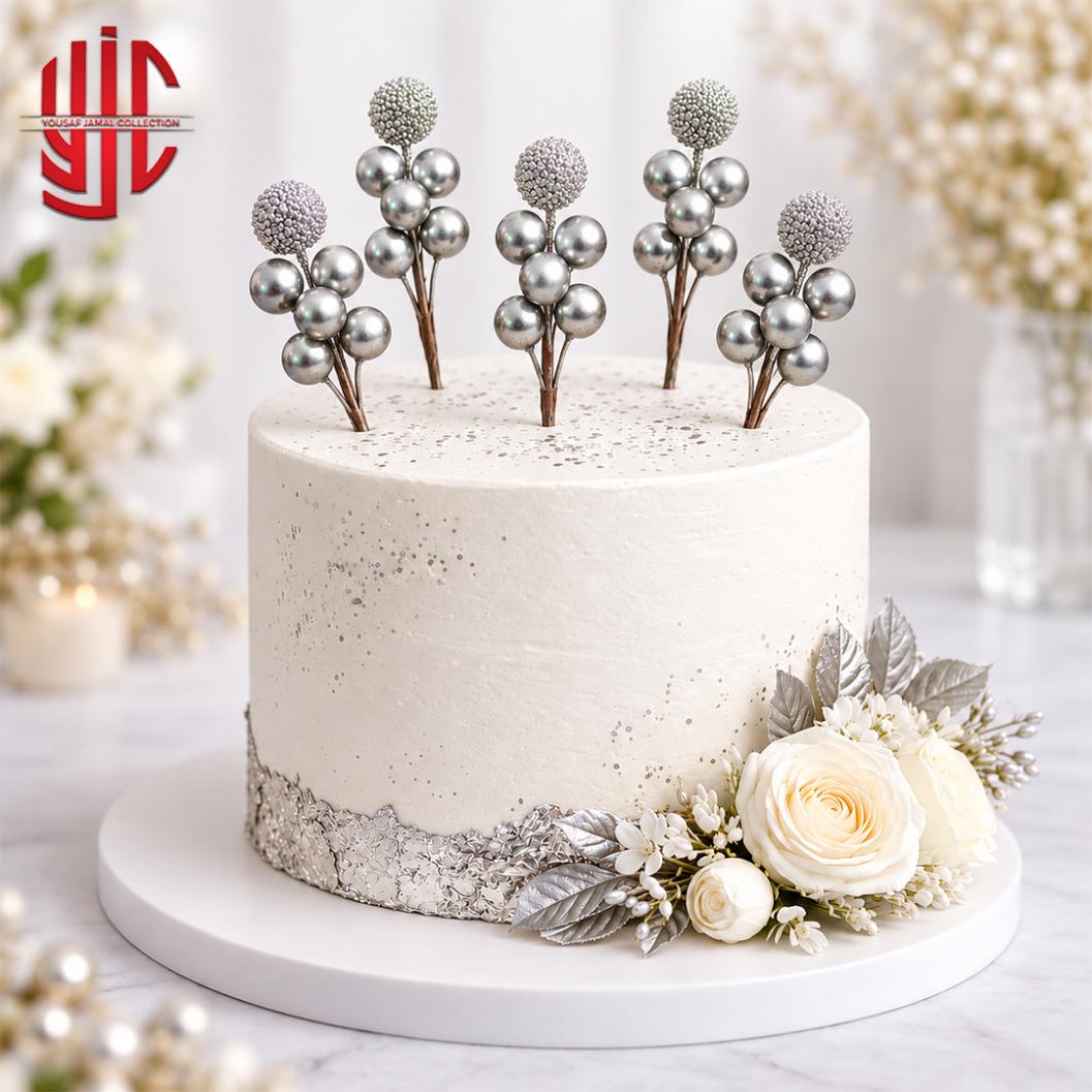 yjc-DCTP-212-1 Silver Berries Sticks 5 Pieces Set - Image 1