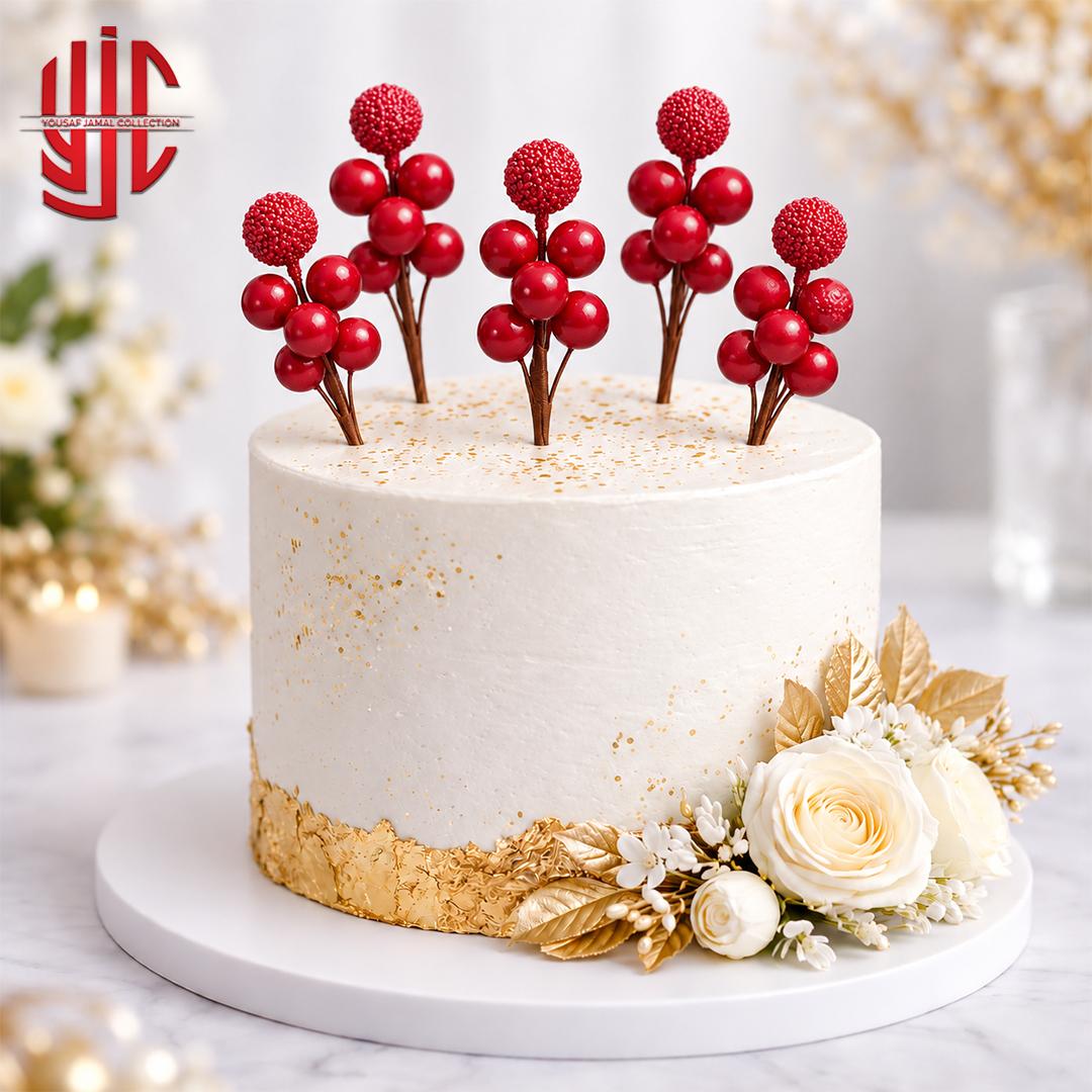 yjc-DCTP-213-1 Red Berries Sticks 5 Pieces Set - Image 1