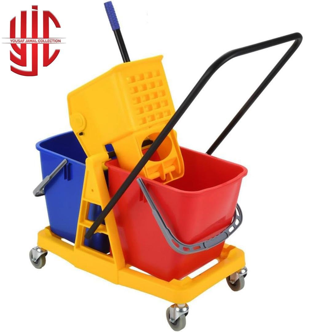 yjc-JTTR-005-1.jpg Imported 60 Liters Double Bucket Mop Trolley - Image 1
