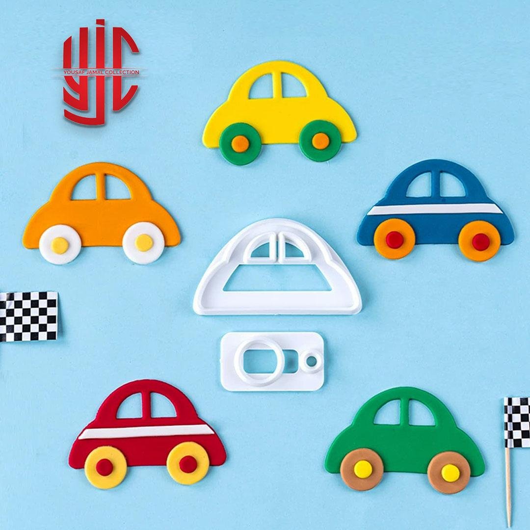 yjc-PLCT-013-1.jpg Plastic Fondant Car Shape Cutter Set - Image 1
