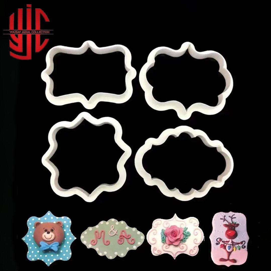 yjc-PLCT-016-1.jpg Vintage Plaque Cookie Frame Cutter Four Pieces Set - Image 1