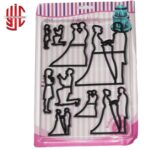 Wedding Theme Bride & Groom Cutter 9 Pieces Set - Image 2