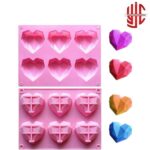 Silicon Pinata Diamond Heart Shape Mold 6 Cavities