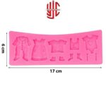 Silicon 3D Baby Clothes Chocolate Paste Mold 11 Cavities - Image 3