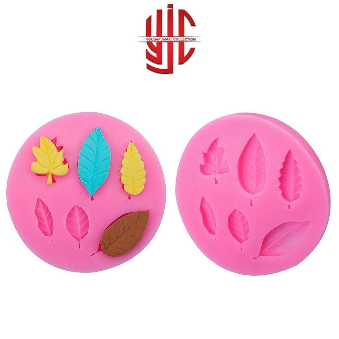 yjc-PLMO-044-1.jpg Silicon Six Types Leaves Chocolate Paste Mold - Image 1