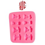 Silicon Eight Types Bowknot Chocolate Paste Mold 8 Cavities