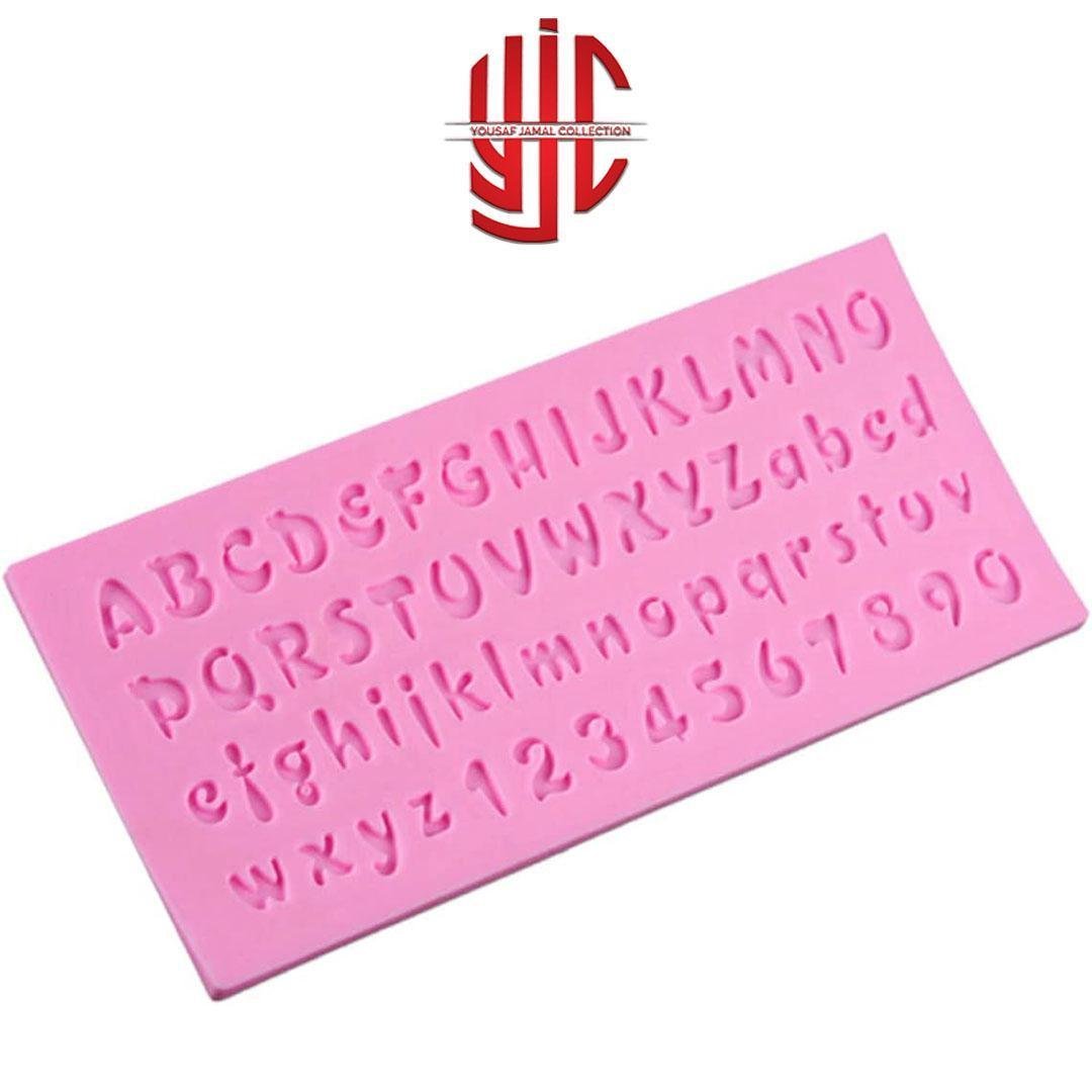 yjc-PLMO-058-1.jpg Silicon Uppercase & Lowercase Alphabets Chocolate Paste Mold - Image 1