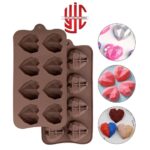 Silicon Diamond Pinata Hearts Chocolate Mold 8 Cavities