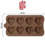 Silicon Diamond Pinata Hearts Chocolate Mold 8 Cavities - Image 3