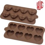 Silicon Diamond Pinata Hearts Chocolate Mold 8 Cavities - Image 2