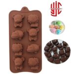 Silicon Three Types Animals Chocolate Mold 8 Cavities