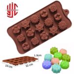 Silicon Four Types 3D Flowers Chocolate Mold 15 Cavities - Image 2