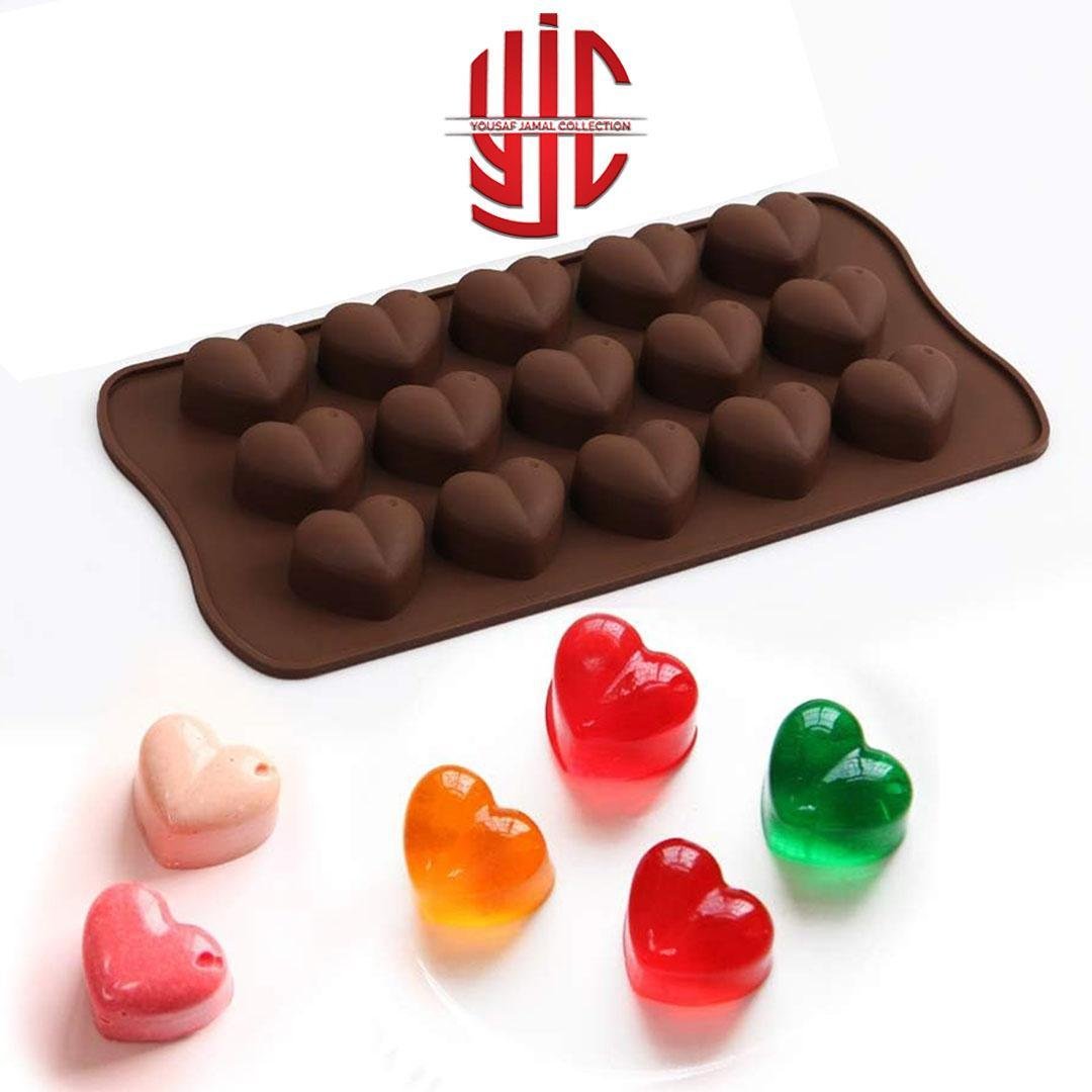 yjc-PLMO-087-1.jpg Silicon Dimple Heart Mold 15 Cavities - Image 1