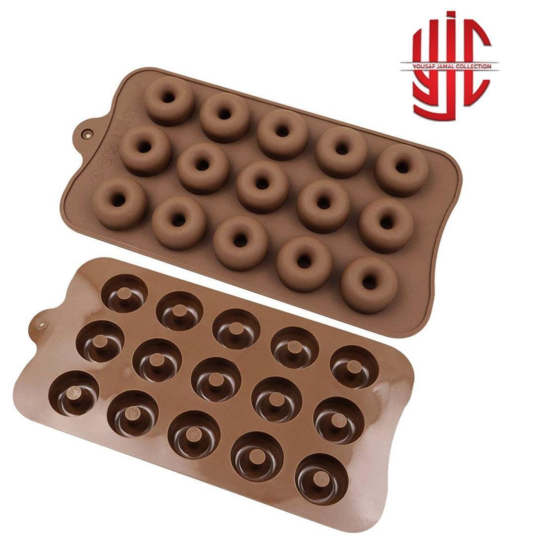 yjc-PLMO-090-1.jpg Silicon Mini Donuts Chocolate Mold 15 Cavities - Image 1
