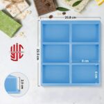Silicon Rectangle Soap Mold Six Cavities - Image 3