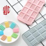 Silicon Mini Chocolate Waffle Bar Mold 12 Cavities