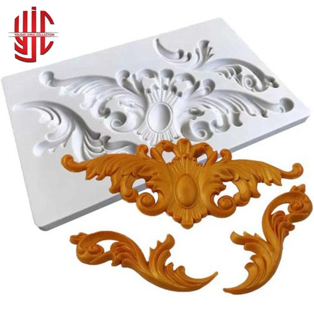 yjc-PLMO-148-1.jpg Silicon Dholki Baroque Big Mold - Image 1