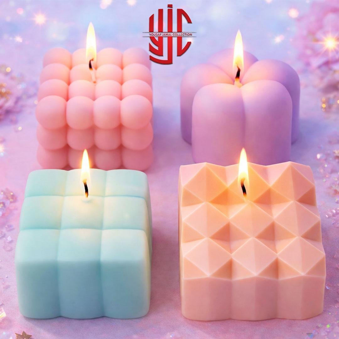 yjc-PLMO-182-1.jpg Silicon Deep Candle Mold In 4 Different Shapes - Image 1
