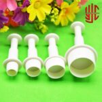 Plastic Round Shape Plunger 3 Pieces Set Fondant Cutter