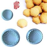 Plastic Sea Shell Shape Plungers 3 Pieces Set Fondant Cutter