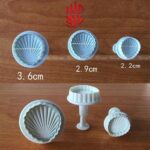 Plastic Sea Shell Shape Plungers 3 Pieces Set Fondant Cutter - Image 3