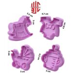 Plastic Baby Suit Plungers 4 Pieces Set Fondant Cutter - Image 3