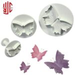 Plastic Butterfly Shape Plungers 3 Pieces Set Fondant Cutter