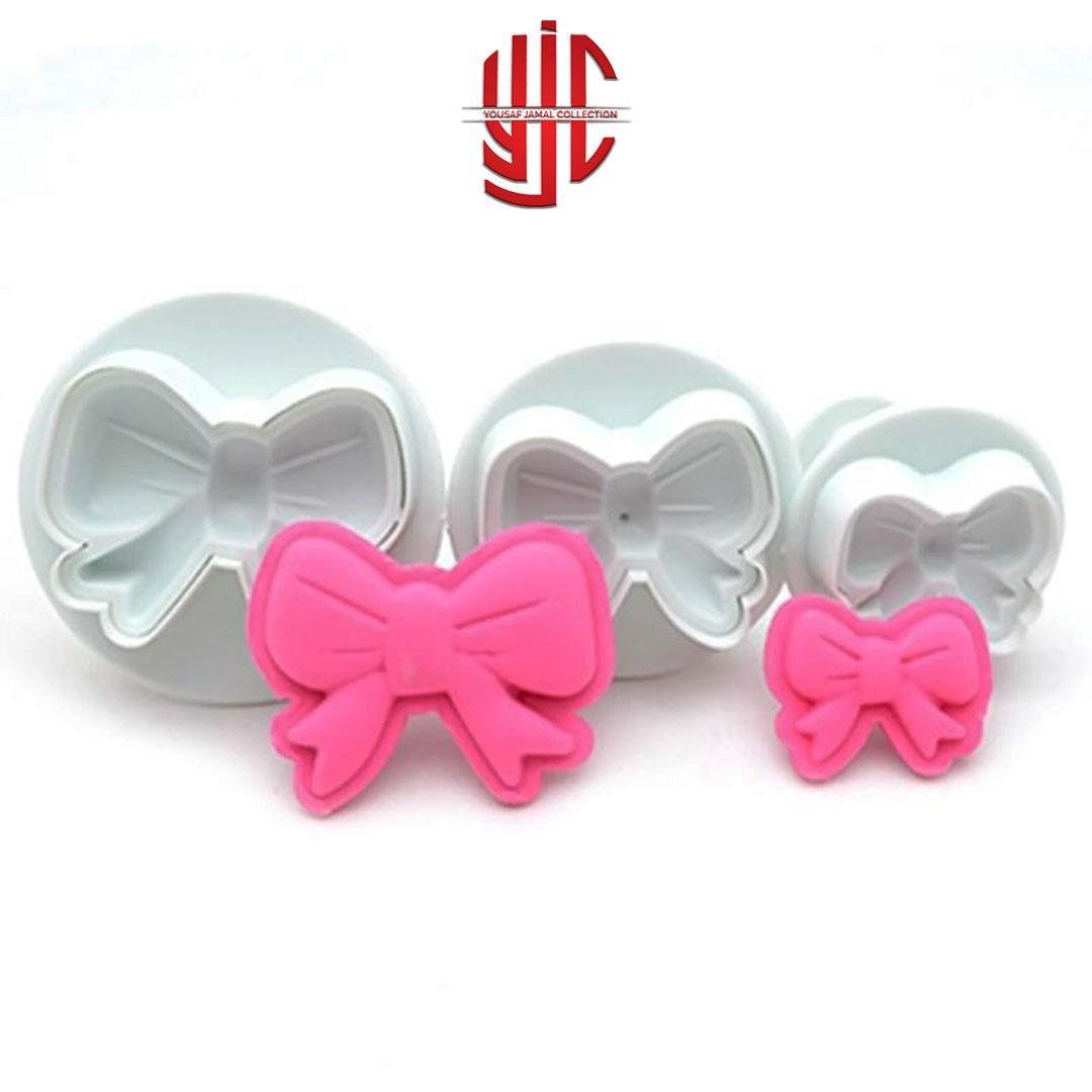 yjc-PLPG-010-1.jpg Plastic Bow Plungers 3 Pieces Set Fondant Cutter - Image 1